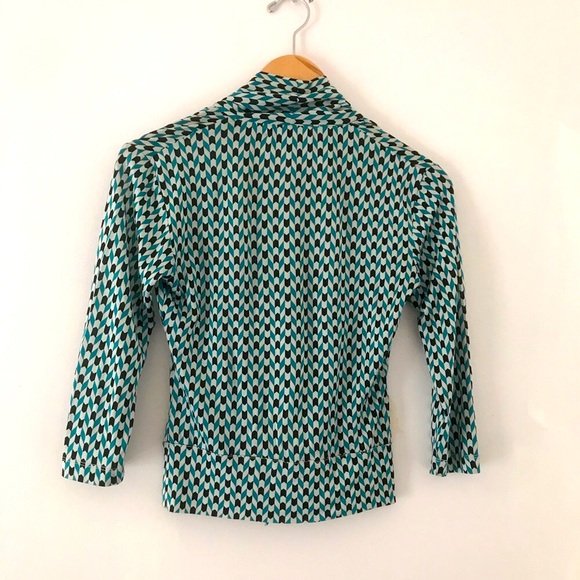 Banana Republic Silk Patterned Blouse XS - Picture 3 of 6